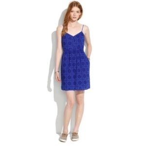 MADEWELL BLUE EYELET DRESS